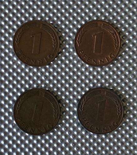 Brd pfennig 1950 - 4x, d-f-g-j