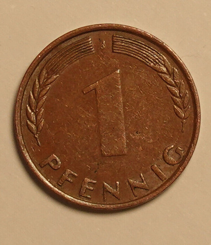 Pfennig j - 1, ‘j’