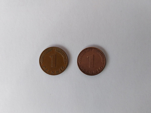 Pfennig stücke von 1950 j - pfennig,