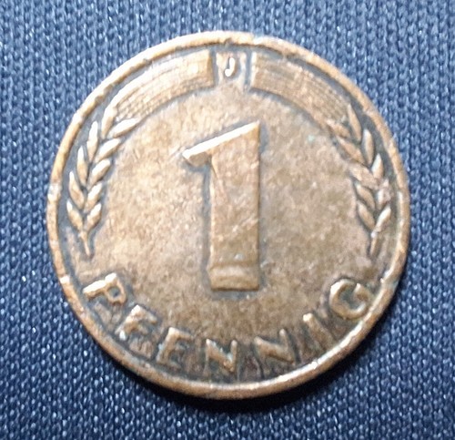 Pfennig brd 1950 j - 1, pfennig,