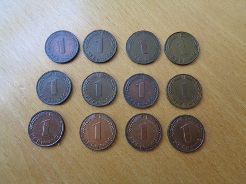 Pfennig 1948 1949 1950 alle - 1948+1949+1950,